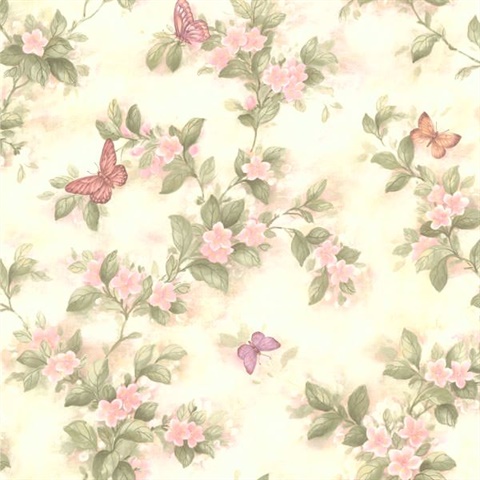 Lisa Pink Butterfly Floral