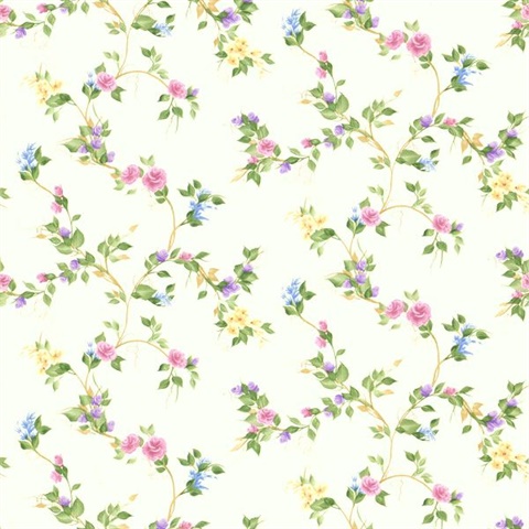 Lucinda Purple Painted Floral Trail