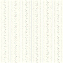 Marta Light Blue   Dainty Floral Stripe