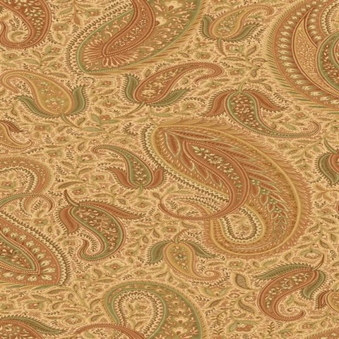 Cream Modern Paisley