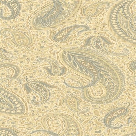 Beige Modern Paisley