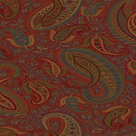 Red Modern Paisley
