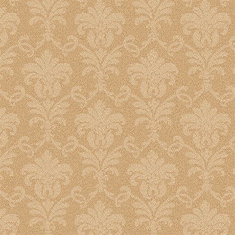 Brown Herringbone Damask