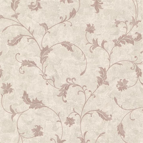 Ciana Mauve Elegant Floral Scroll