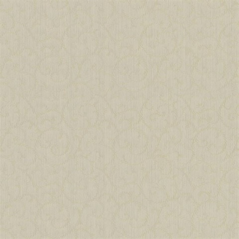 Flo Gold Embroidered Scroll Texture