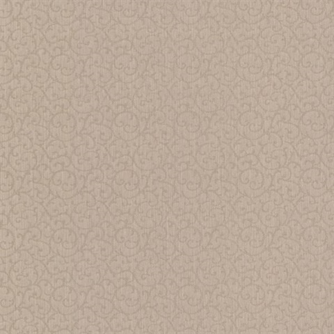 Flo Brass Embroidered Scroll Texture