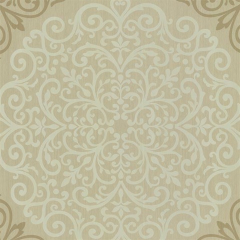 Cassidy Bronze Medallion Damask