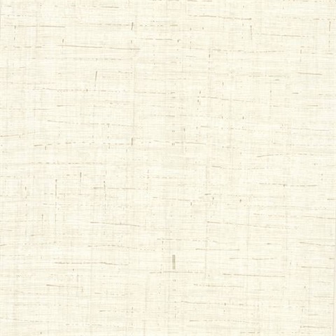 Eanes Cream Fabric Weave Texture Wallpaper