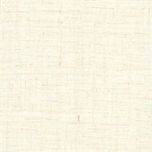 Eanes Cream Fabric Weave Texture Wallpaper