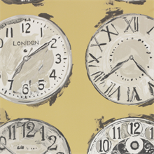 Yellow London Clocks Wallpaper