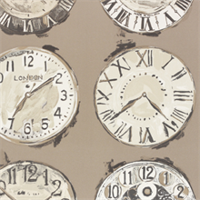 Grey London Clocks Wallpaper