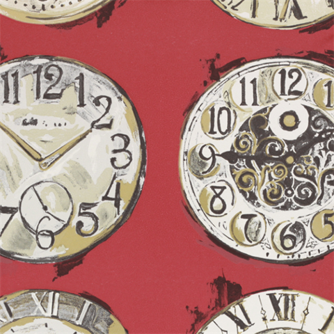 Red London Clocks Wallpaper