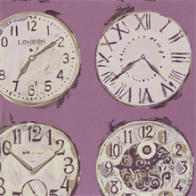Purple London Clocks Wallpaper