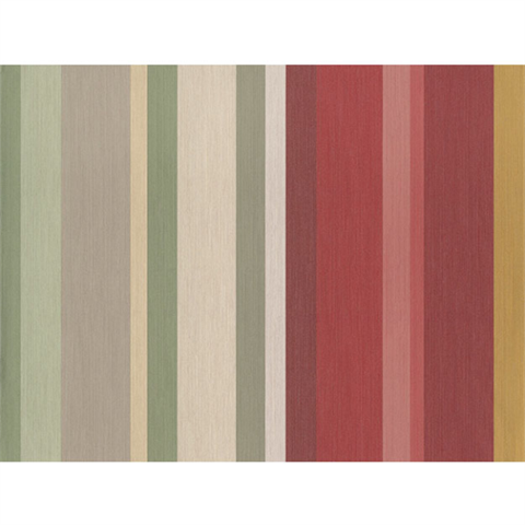 Red Textured Vertical Multi Stripe Wallpaper