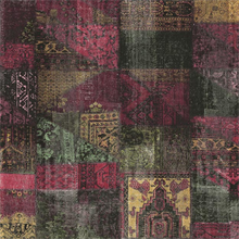 Pink &amp; Purple Navajo Quilted Linen Wallpaper