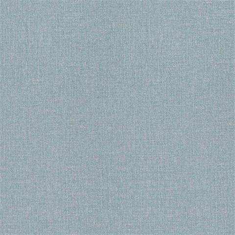 Aqua Faux Linen Wallpaper