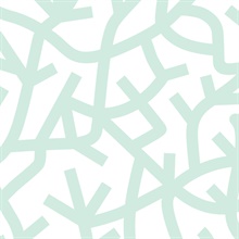 A Forest - Pale Verdigris colourway wallpaper
