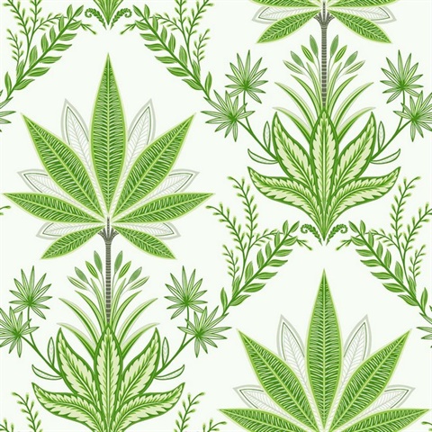 Abbey Sage Leaf Wallpaper