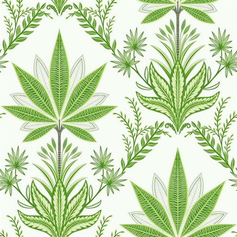 Abbey Sage Leaf Wallpaper