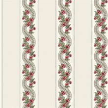 Abbey's Garland Red & Green Wallpaper