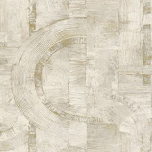 Abe Cream Weathered Geo Wallpaper