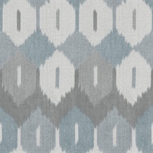 Abilene Denim Ikat Wallpaper