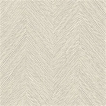 Abilene Graphite Line Textile String Herringbone Wallpaper