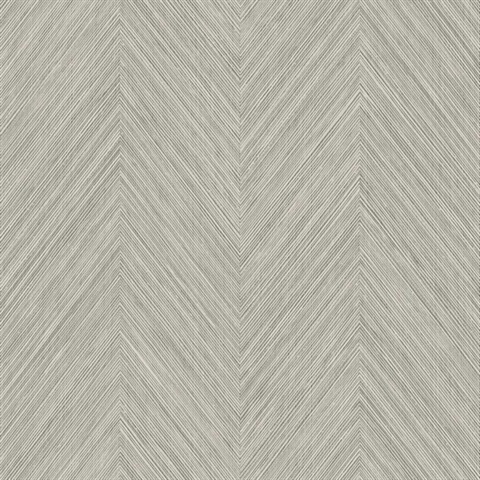 Abilene Smoke Textile String Herringbone Wallpaper