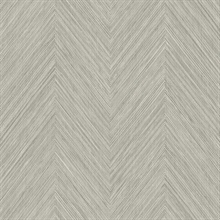 Abilene Smoke Textile String Herringbone Wallpaper