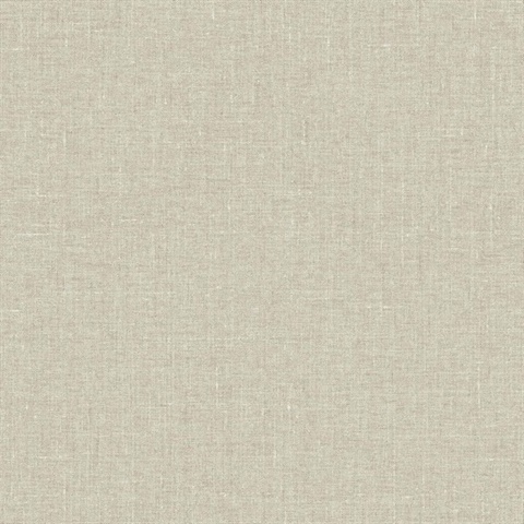 Abington Faux Textured Linen Beige Wallpaper