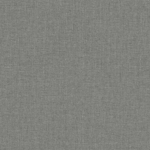 Abington Faux Textured Linen Grey Wallpaper