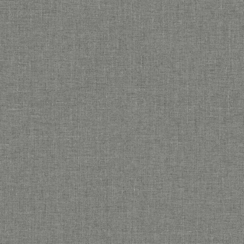 Abington Faux Textured Linen Grey Wallpaper