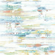 Abstract Brushed Stripe Multicolored Peel and Stick Wallpaper