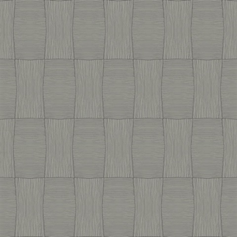 Abstract Large Weave Metallic Espresso Wallpaper