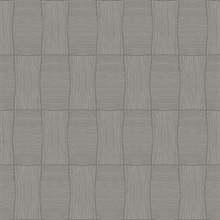Abstract Large Weave Metallic Espresso Wallpaper
