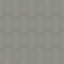 Abstract Large Weave Metallic Espresso Wallpaper