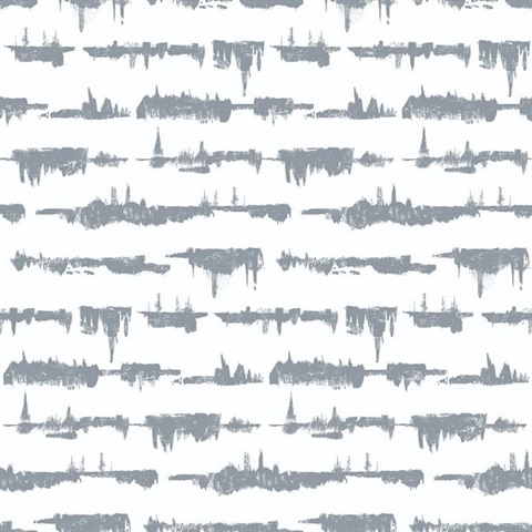 Abstract Lifeline Cove Grey Peel and Stick Wallpaper