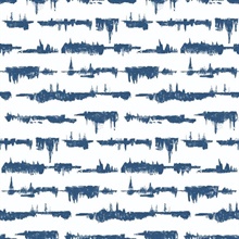 Abstract Lifeline Navy Blue Peel and Stick Wallpaper