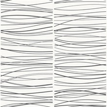 Abstract Waves Metallic Ice Mist & Black Modern Stripe