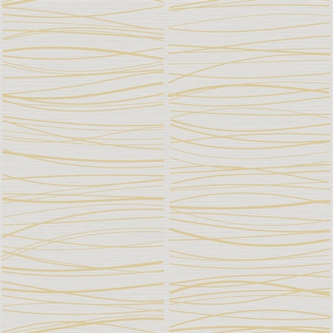 Abstract Waves Metallic Stone & Chestnut Modern Stripe