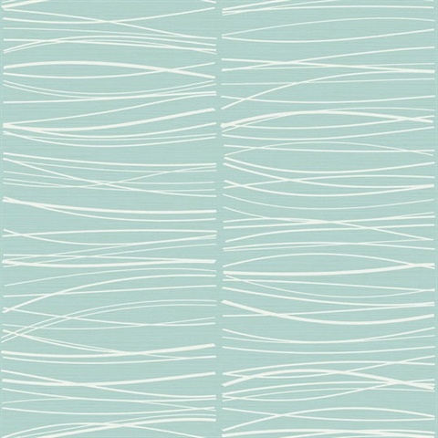 Abstract Waves Metallic Tiffany Modern Stripe