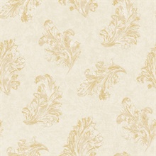 Beige Acanthus Wallpaper