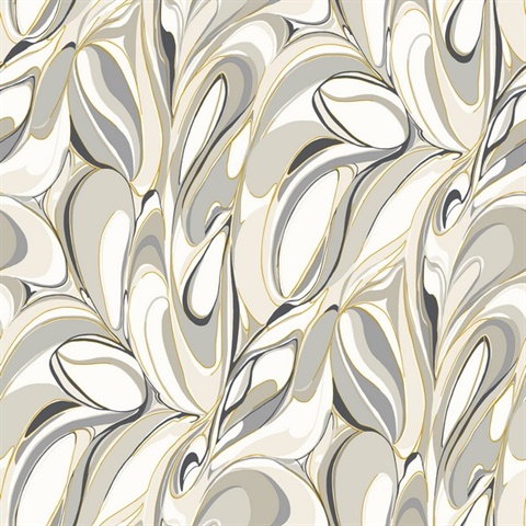 Achate Black & Grey Wallpaper