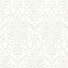 Adavu Dove Damask Wallpaper