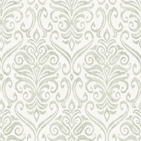 Adavu Sage Damask Wallpaper