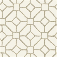 Addis Beige Large Trellis Wallpaper