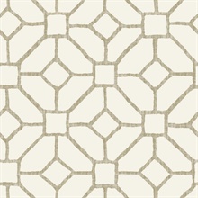 Addis Beige Large Trellis Wallpaper