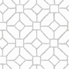 Addis Grey Large Trellis Wallpaper