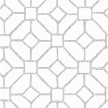 Addis Grey Large Trellis Wallpaper