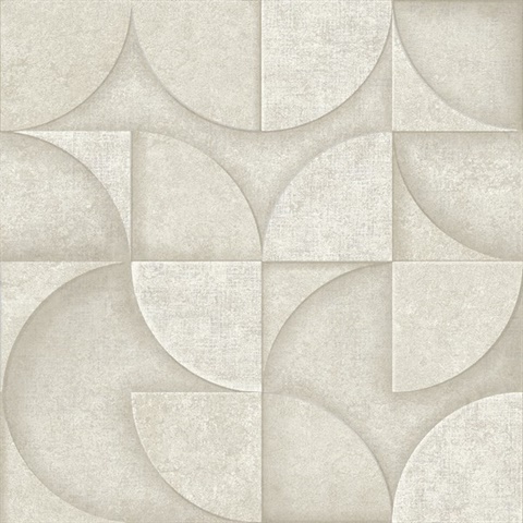 Addison Stone Textured Retro Geometric  Wallpaper
